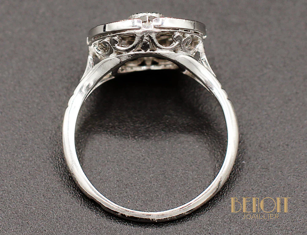 Bague Art Déco Diamants "Les Recyclés" - Image 4