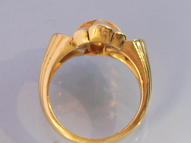 Bague diamants saphirs diamants 1940 - Image 4
