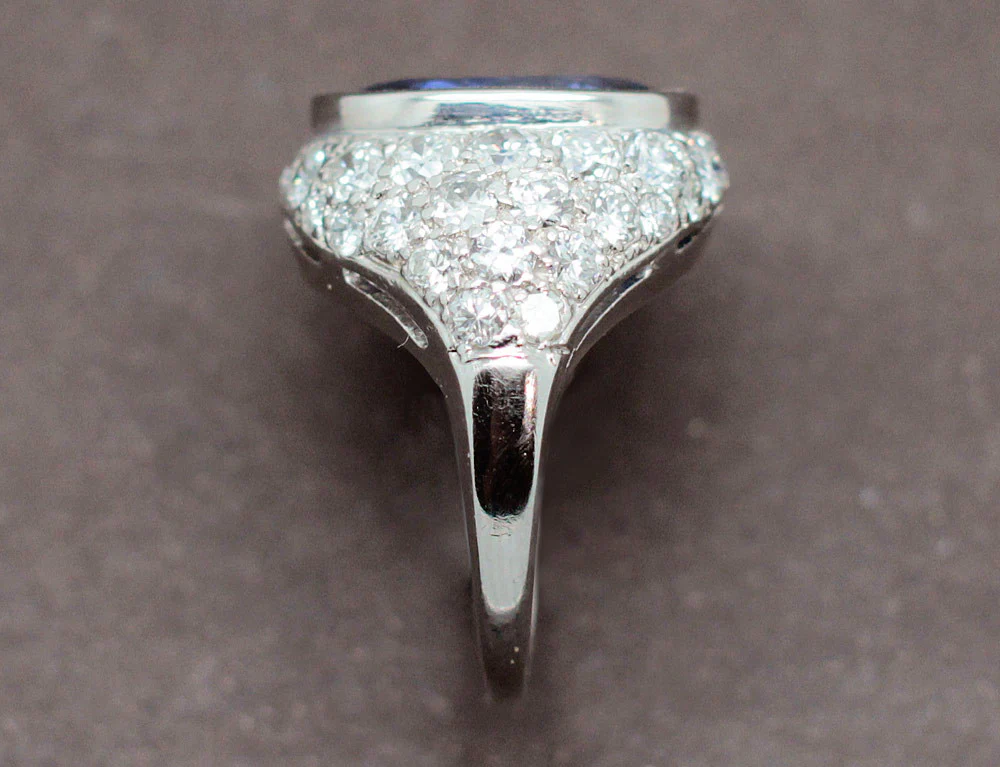 Bague Dôme Art Déco Saphir Birman - Image 6