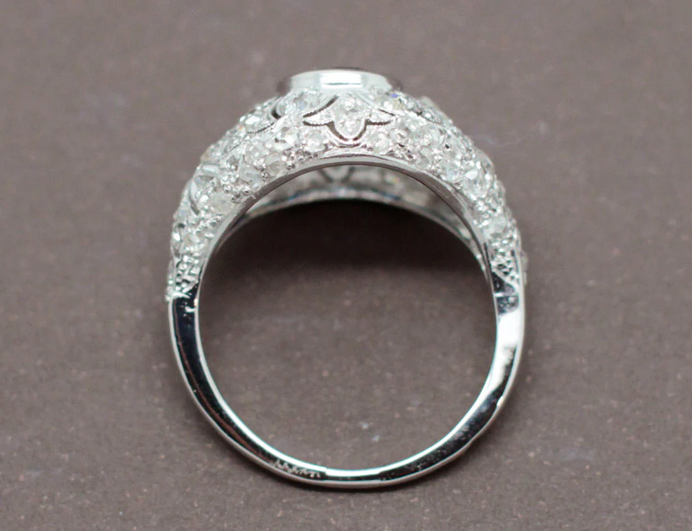Bague Dôme Saphir Art Déco - Image 5
