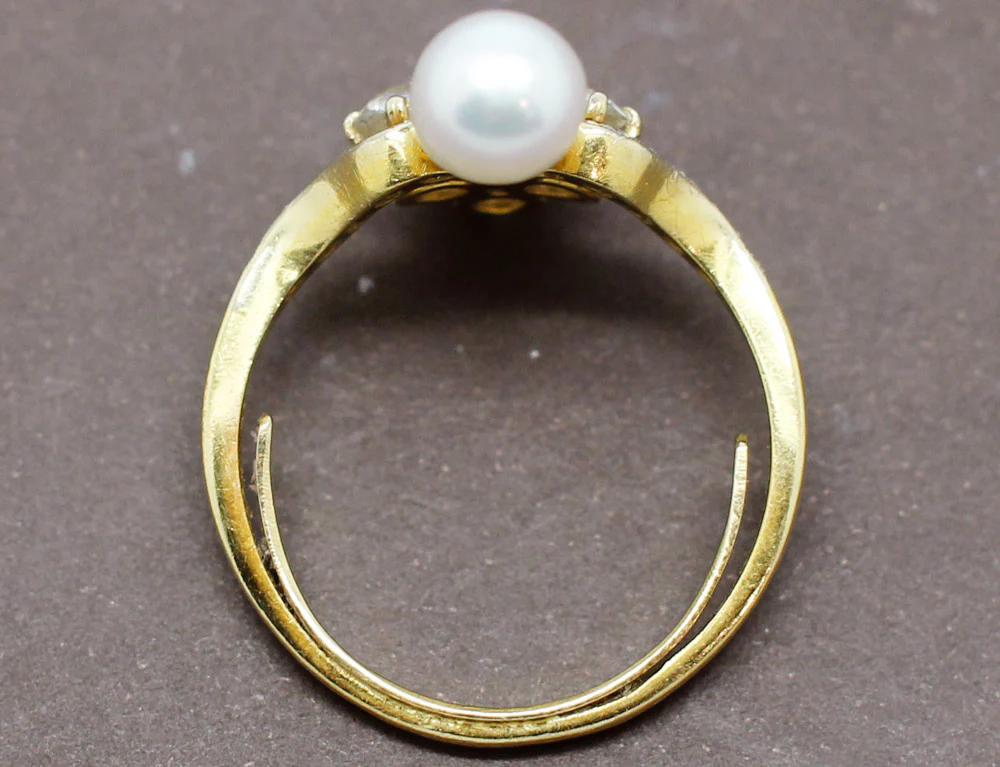Bague Duchesse Or Diamants Perle - Image 5