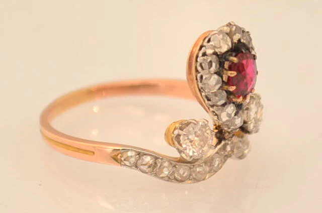 Bague Duchesse Rubis et Diamants - Image 2