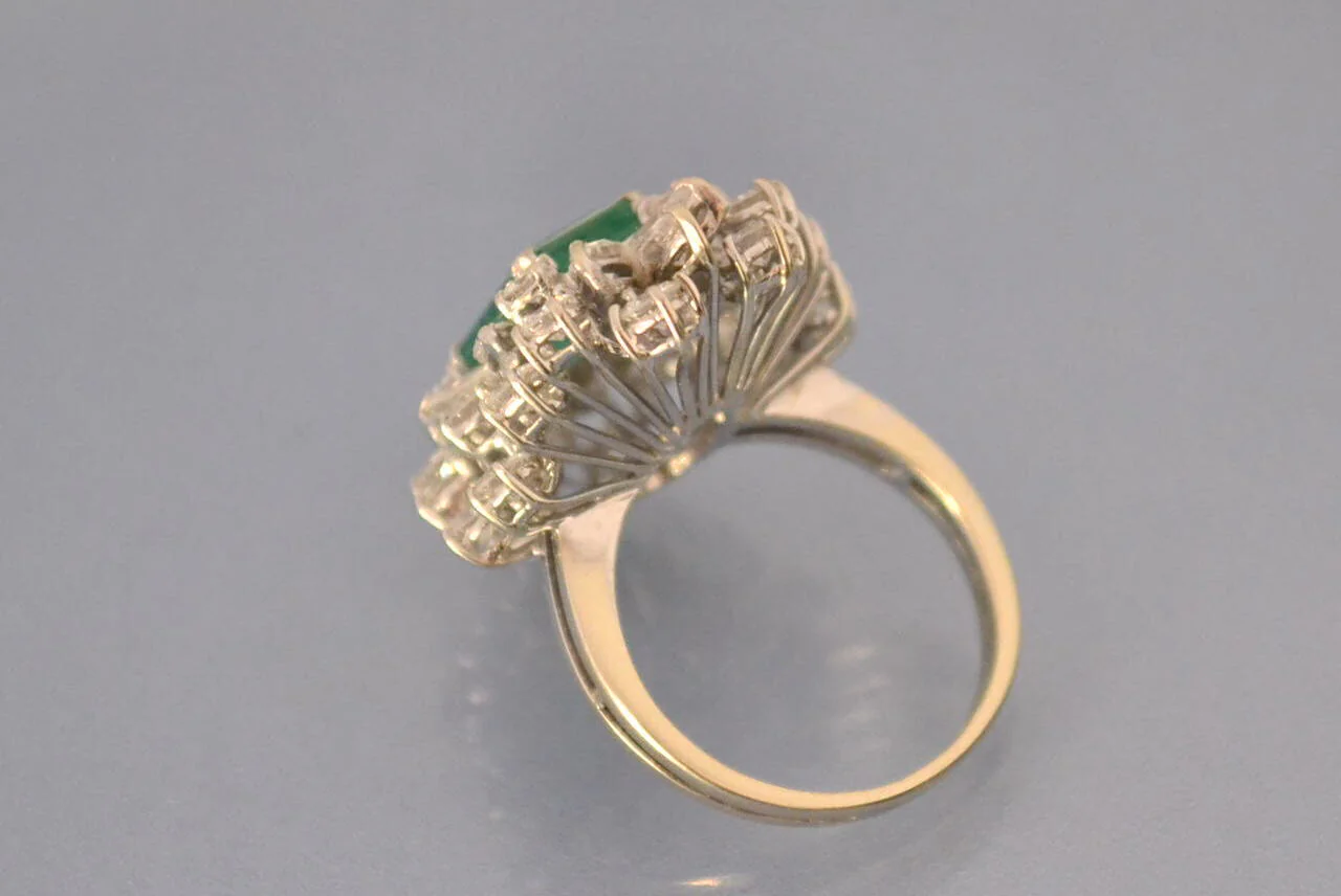 Bague Emeraude diamants - Image 3