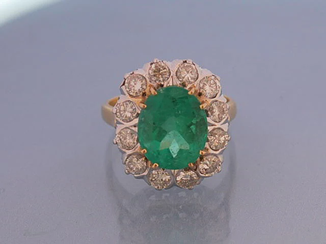 Bague Emeraude et diamants - Image 3