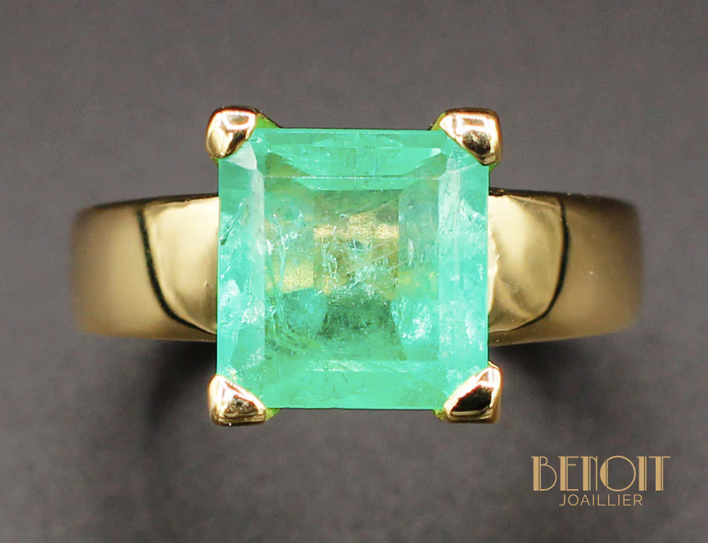 Bague Emeraude Or Jaune - Image 3