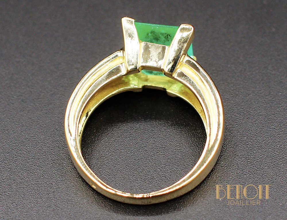 Bague Emeraude Or Jaune - Image 4