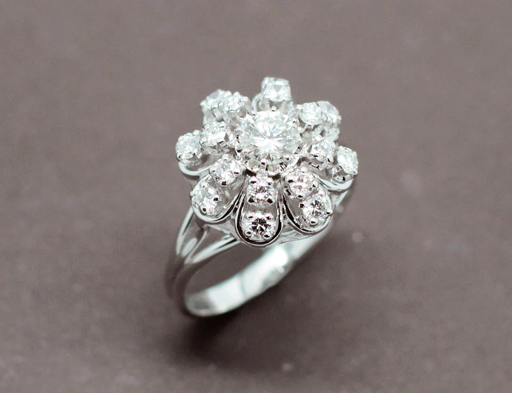 Bague Fleur Diamants 1950