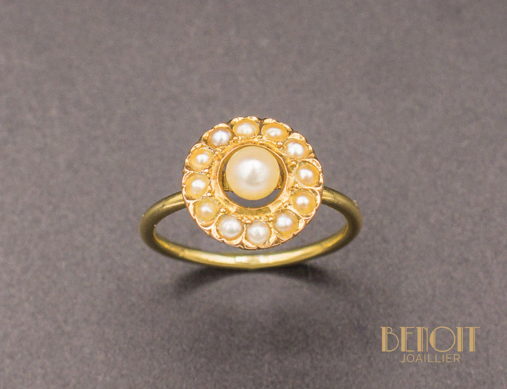 Bague Fleur Perles - Image 2