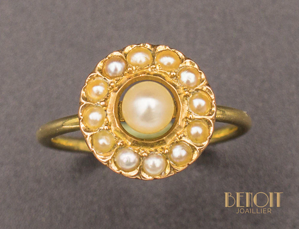 Bague Fleur Perles - Image 3