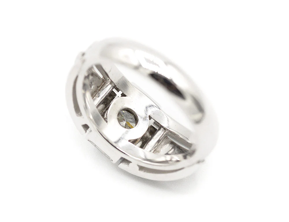 Bague Création Benoit Joaillier "Jonc baguettes" Diamant 1,24ct J-P1 - Image 6