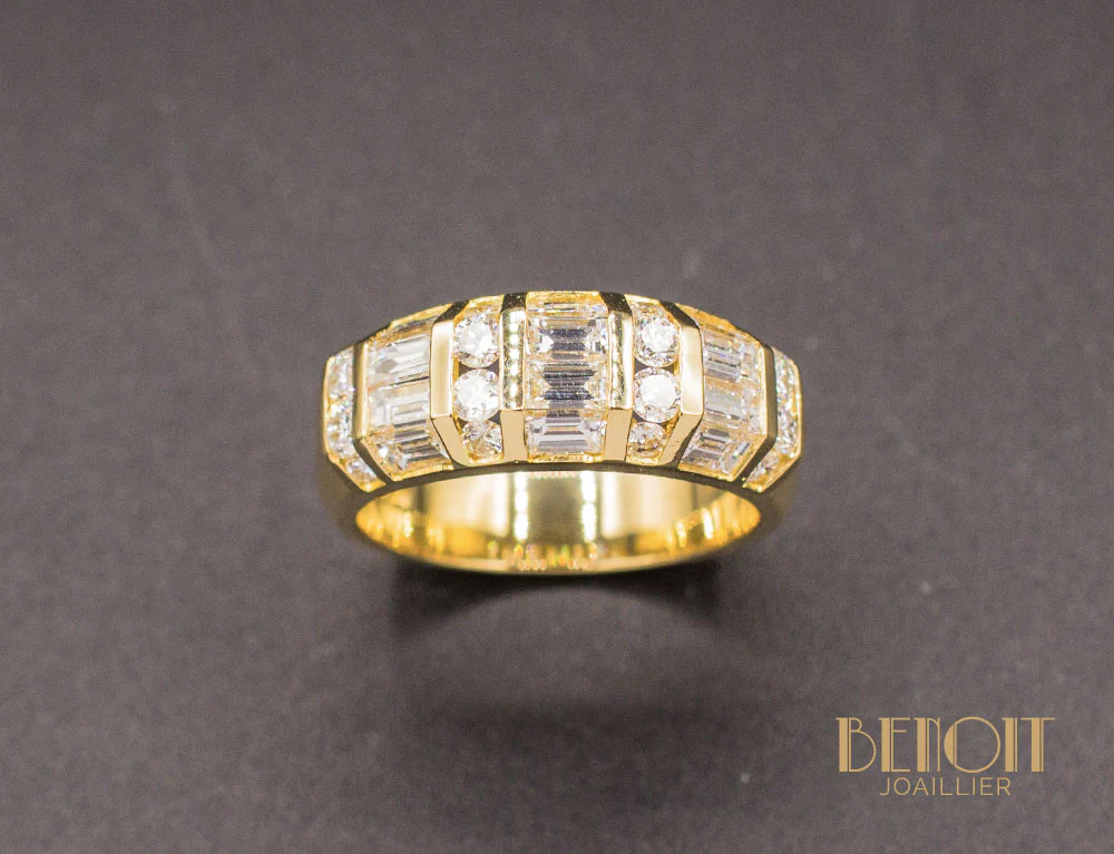 Bague Jonc Moderne Diamants - Image 2