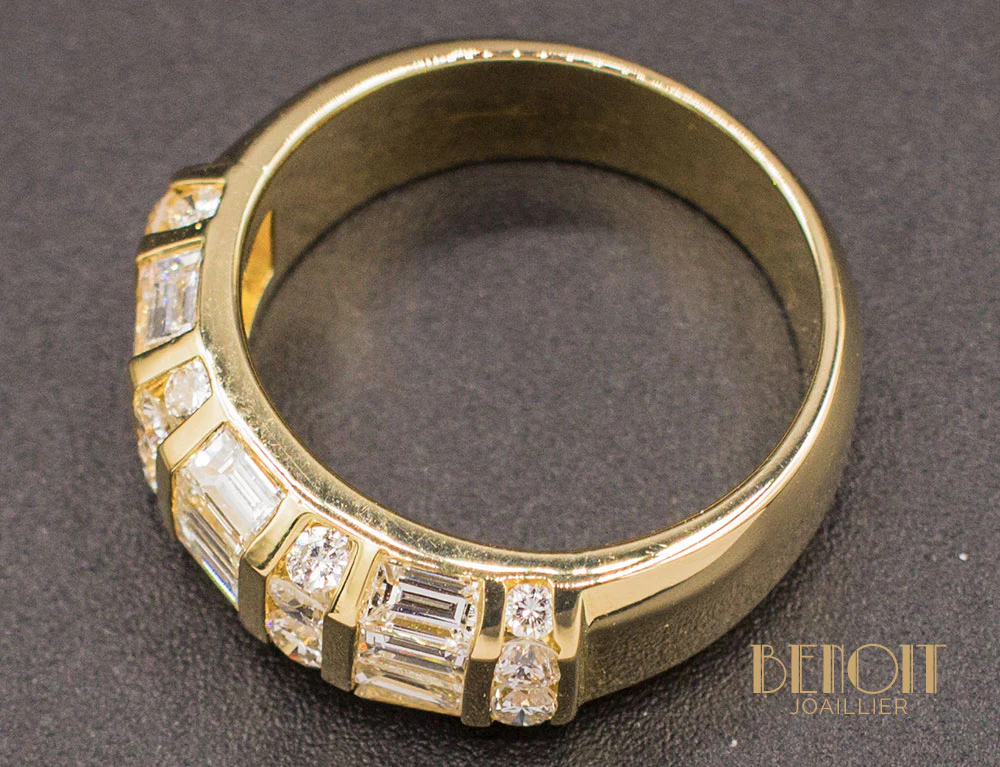 Bague Jonc Moderne Diamants - Image 4