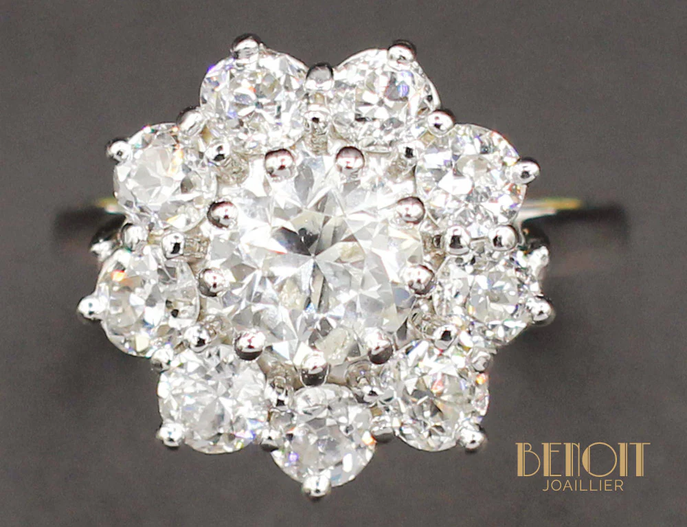 Bague Marguerite Diamants - Image 3