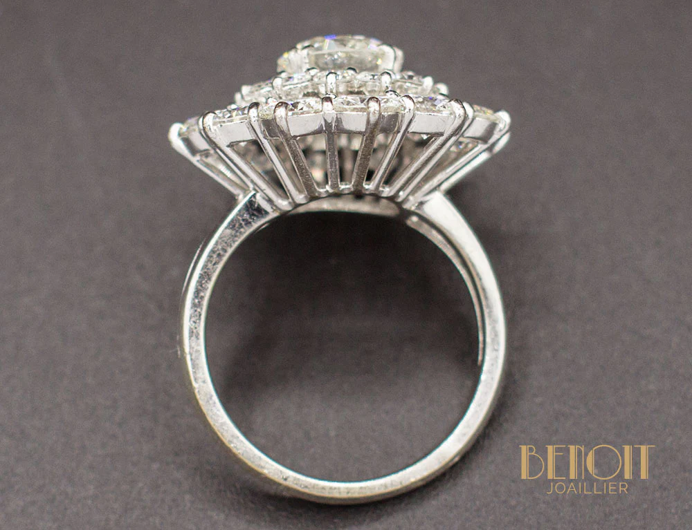 Bague Marguerite Double Entourage - Image 4