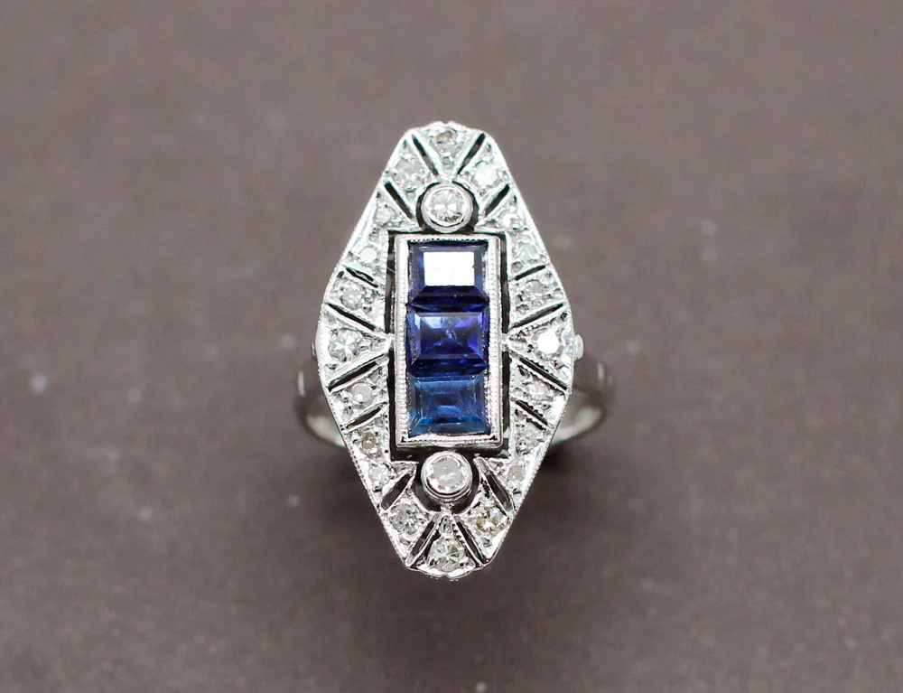 Bague Marquise Art Déco - Image 2
