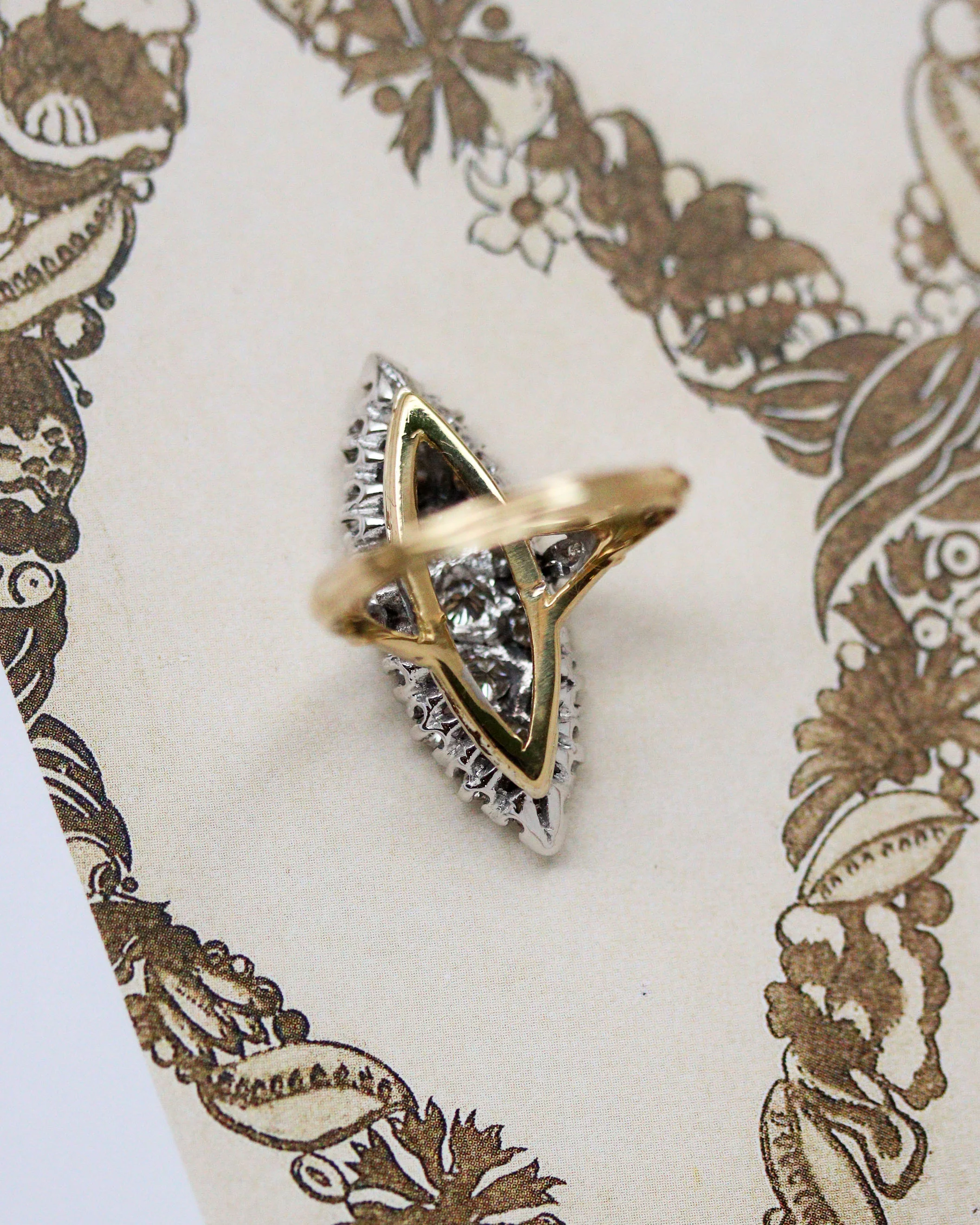 Bague Marquise Diamants et Or - Image 5