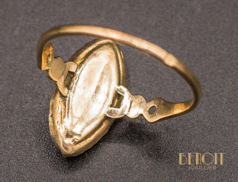 Bague Marquise Turquoises Diamant - Image 6