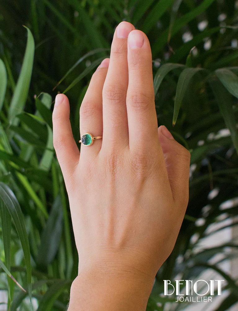 Bague Mellerio Cabochon Emeraude - Image 7
