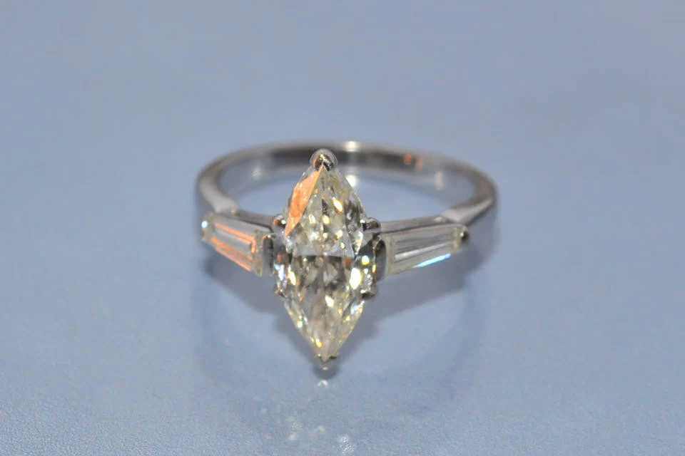 Bague navette diamant 1,3 ct - Image 2
