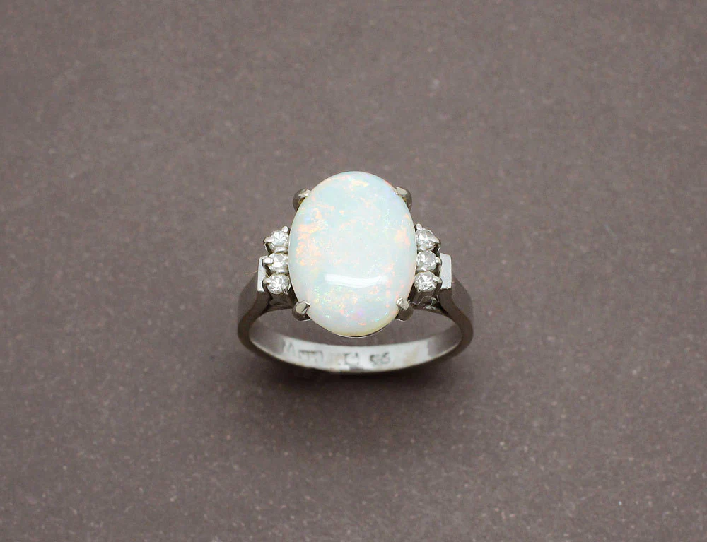 Bague Opale et Diamants - Image 2