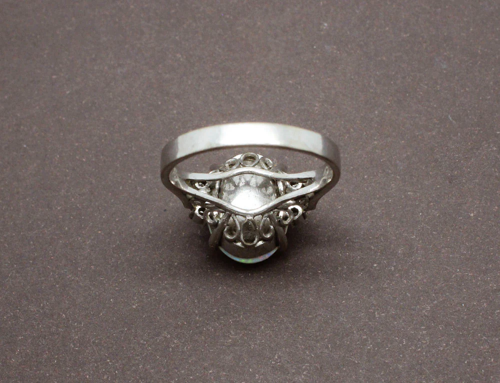 Bague Opale et Diamants - Image 4