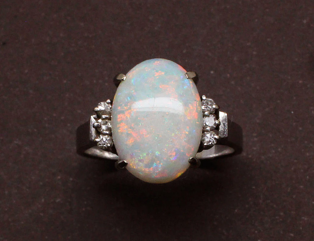 Bague Opale et Diamants - Image 5