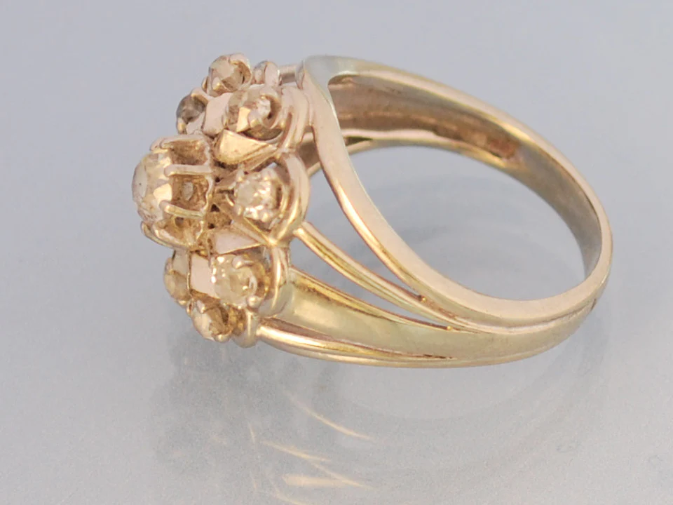 bague or blanc et diamant - Image 3