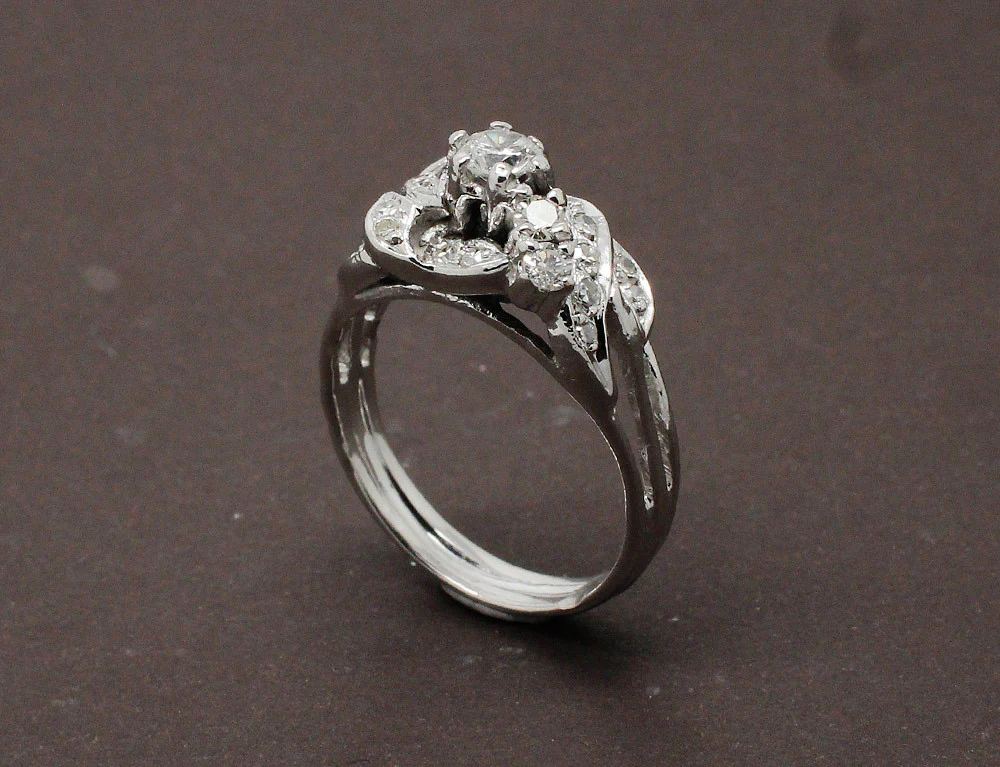 Bague Or Blanc et Diamants - Image 4