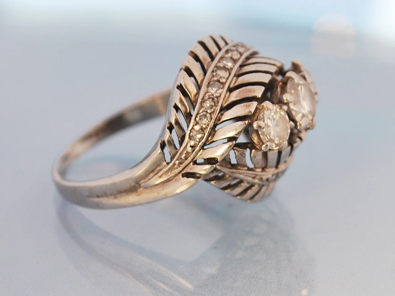 Bague or diamants et platine - Image 2