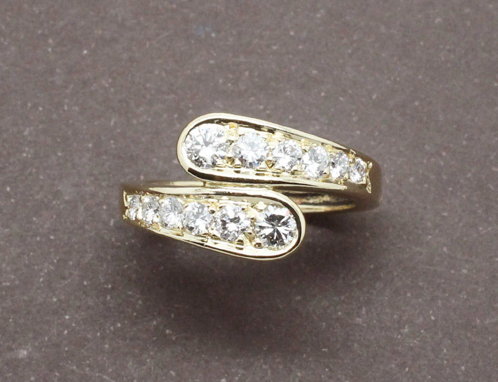 Bague Or Jaune et Diamants - Image 3
