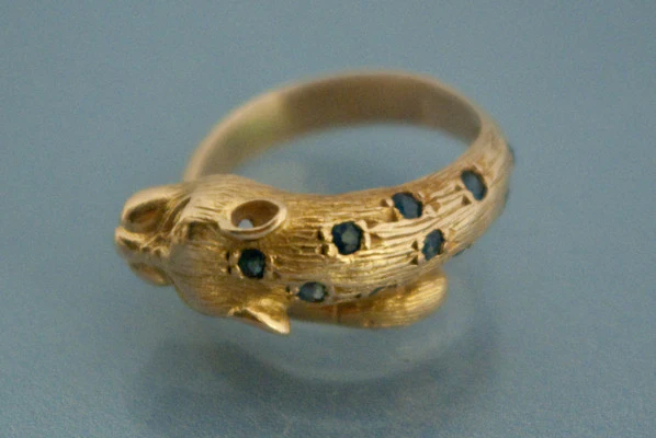 Bague Panthère Or et Saphir - Image 2
