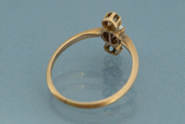 Bague Perle Fine et Diamants - Image 2