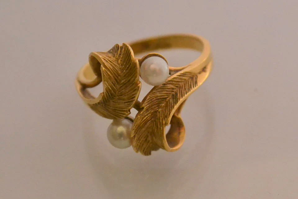 Bague Plumes Toi et Moi Perles - Image 2