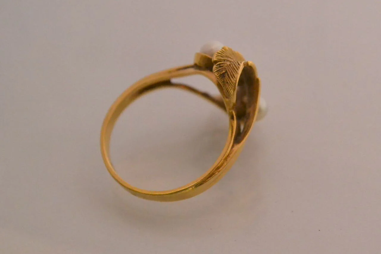 Bague Plumes Toi et Moi Perles - Image 3