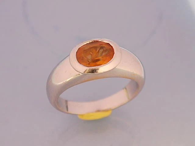 Bague poiray or blanc citrine
