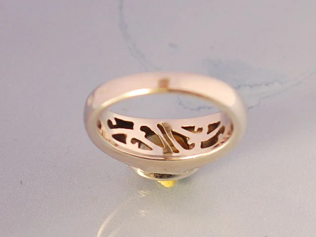 Bague poiray or blanc citrine - Image 2