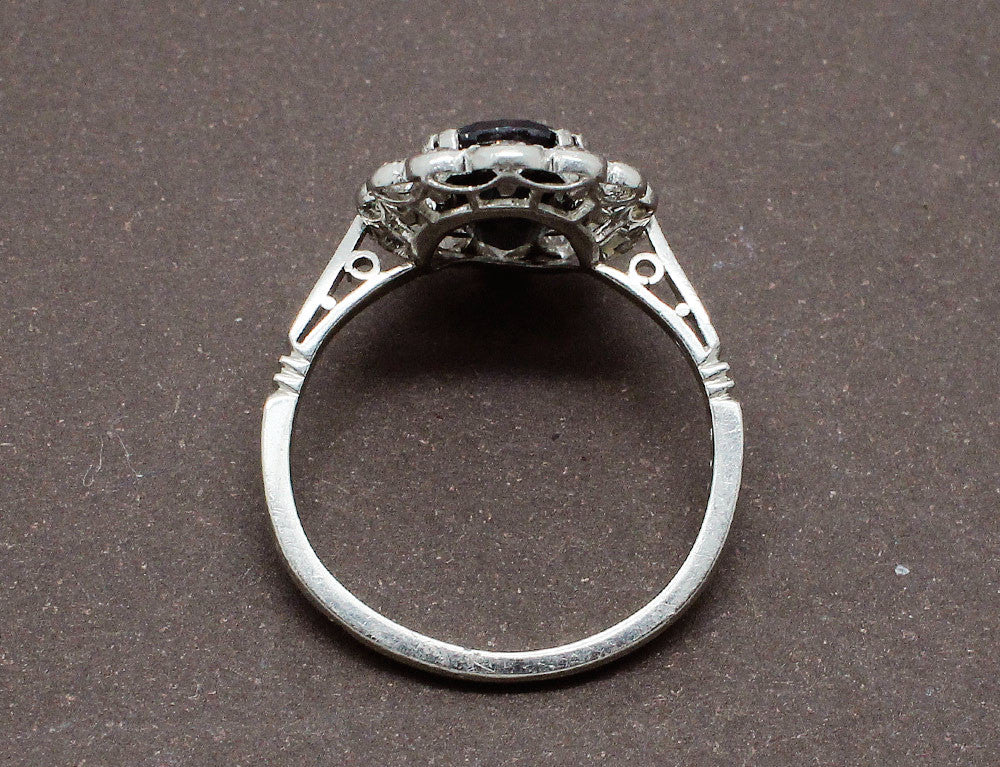 Bague Pompadour Saphir et Diamants - Image 5
