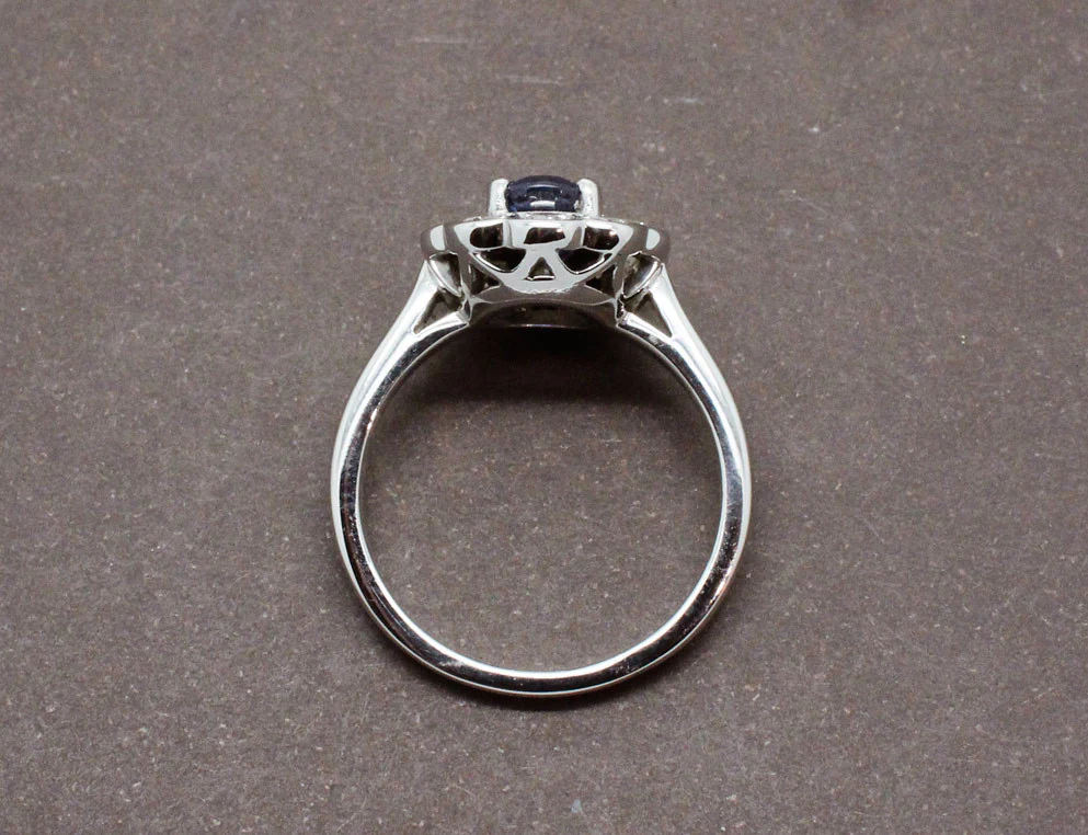 Bague Pompadour Saphir Diamants - Image 6