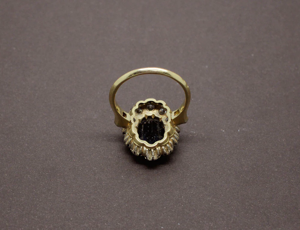 Bague Pompadour Saphir et Diamants - Image 4