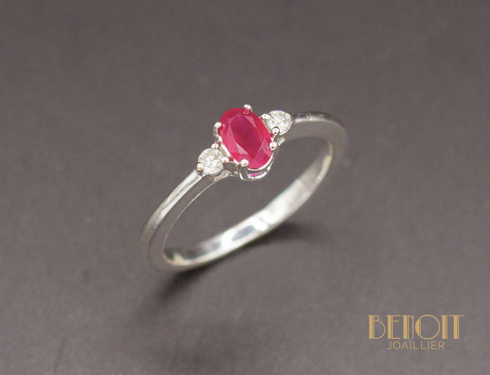Bague Rubis Diamants