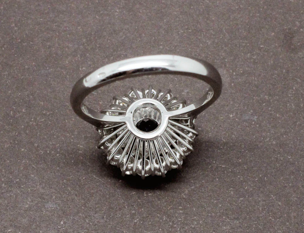 Bague Saphir Double Entourage - Image 6