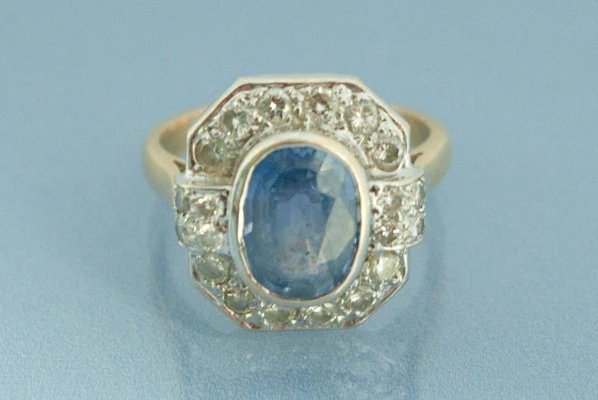Bague Saphir et Diamant