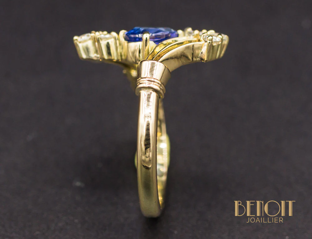 Bague Saphir Or Jaune - Image 5