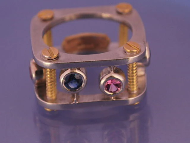 Bague saphirs de couleur - Image 4