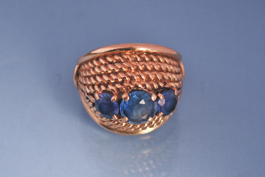 Bague Saphirs et Or Jaune