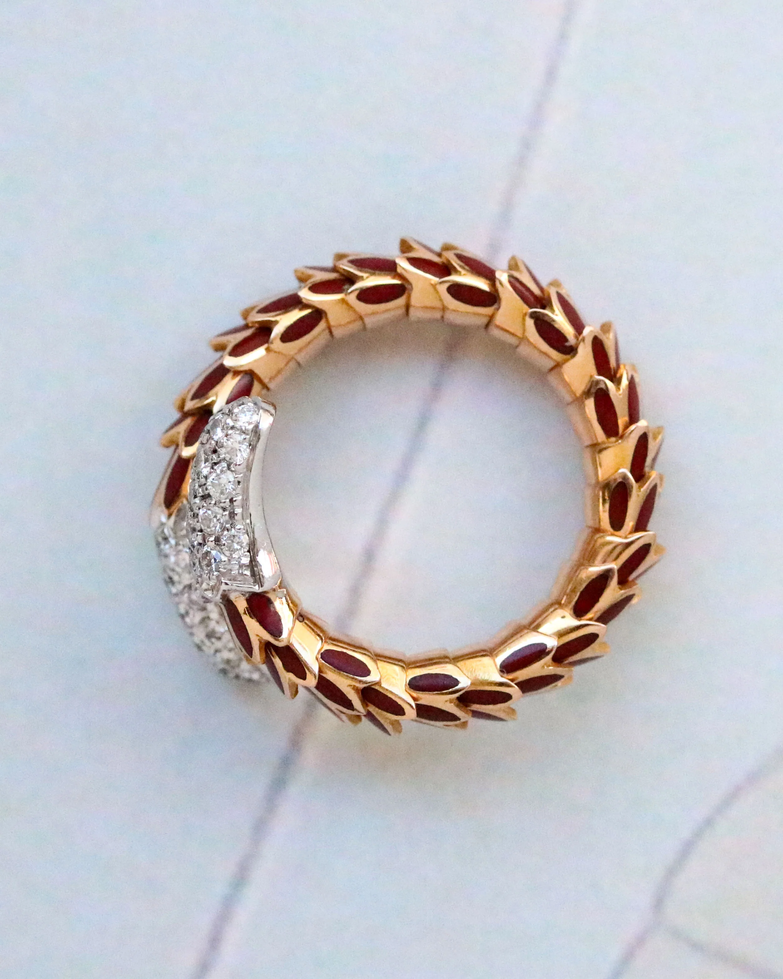 Bague Serpent Roberto Coin Or et Diamants - Image 3