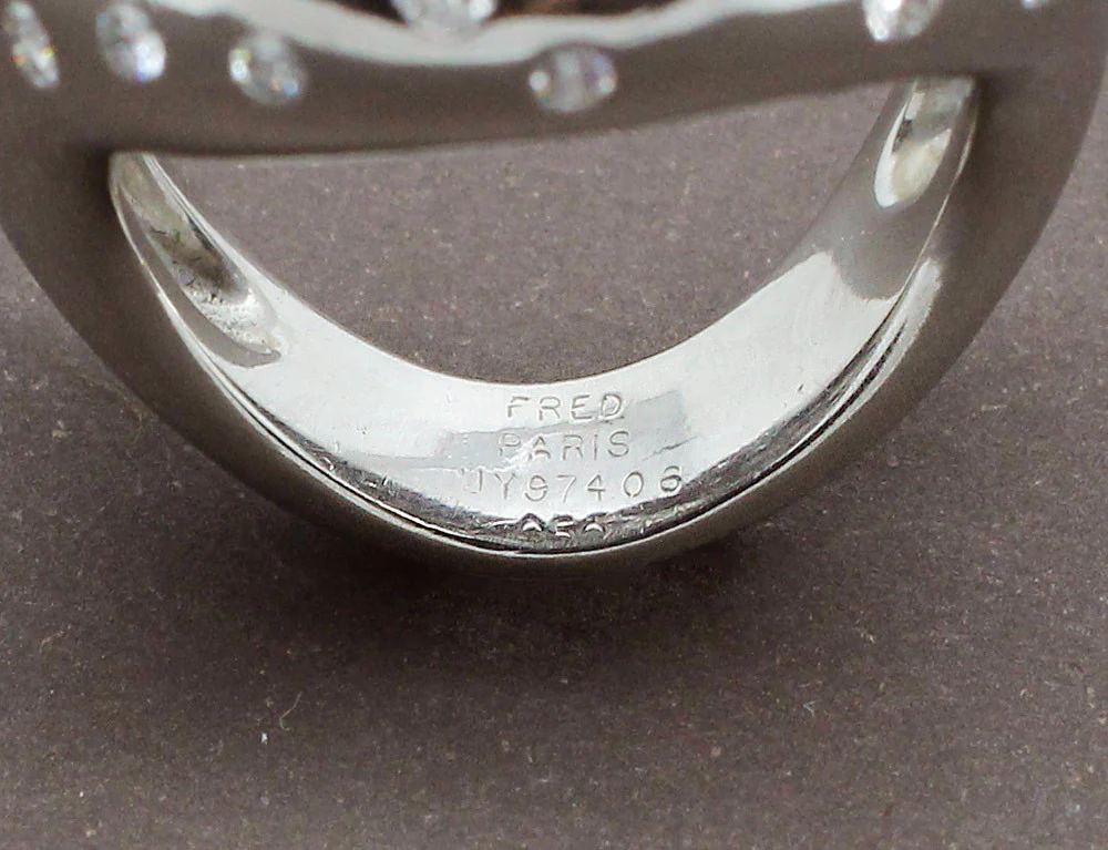 Bague "Mouvementée" Signée FRED Platine et Diamants - Image 3