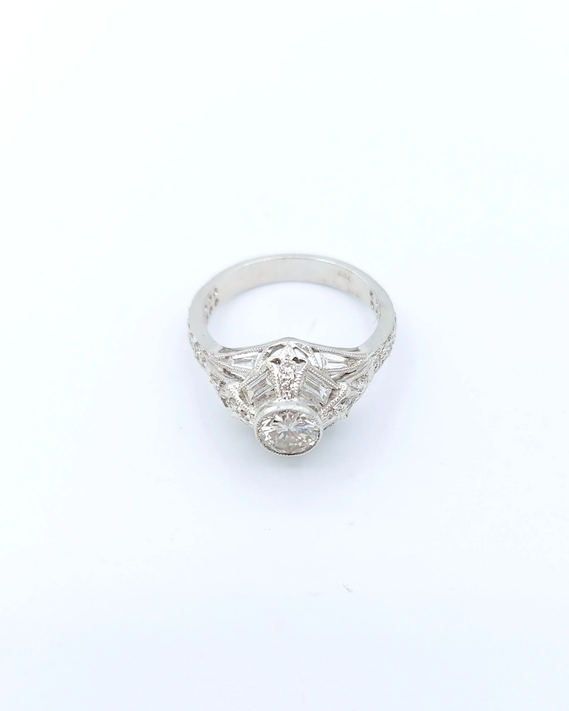 Bague Solitaire Art Déco Diamants - Image 6