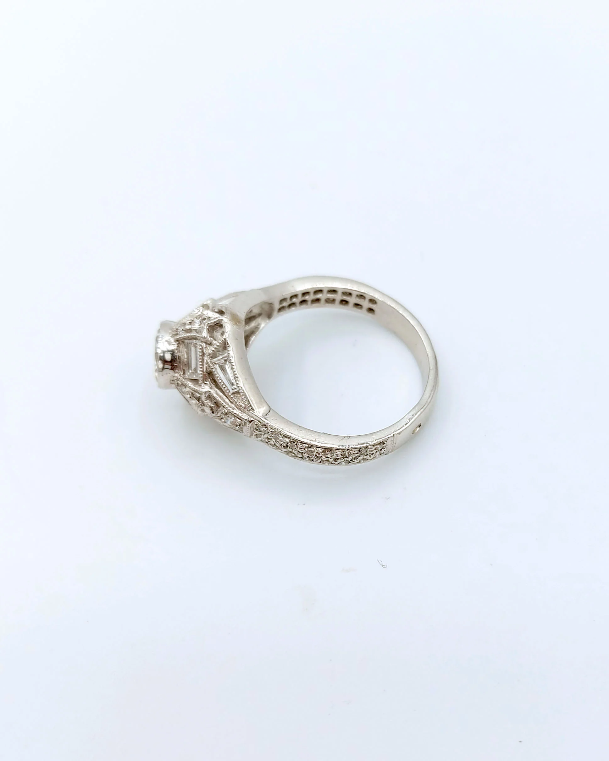 Bague Solitaire Art Déco Diamants - Image 8
