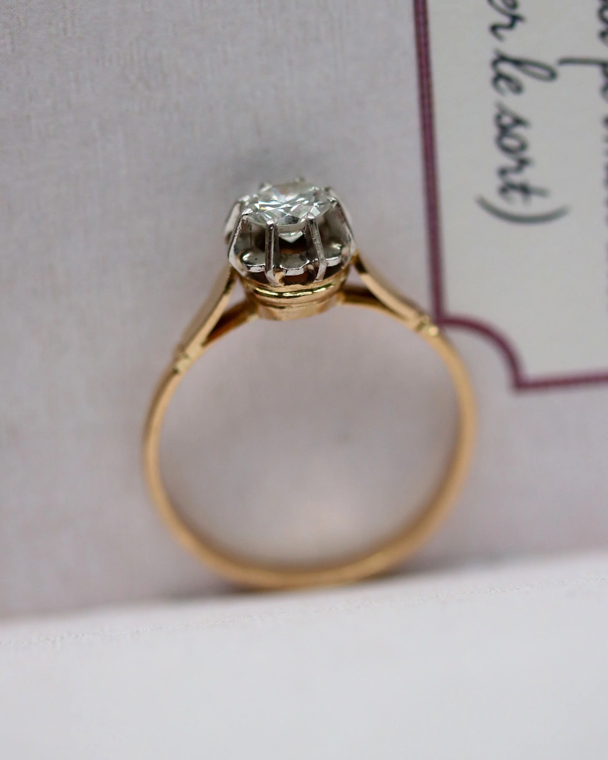 Bague Solitaire Deux Ors Diamant - Image 3